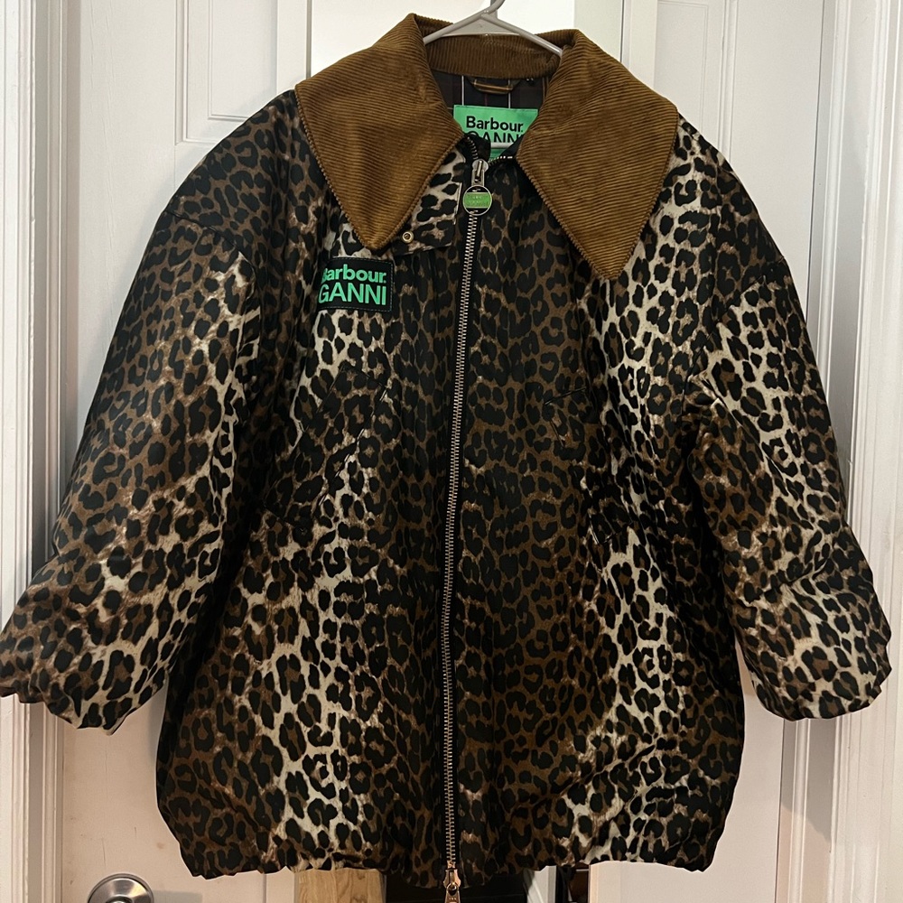 SOLD Ganni x Barbour Leopard Jacket - Picture 2 of 11